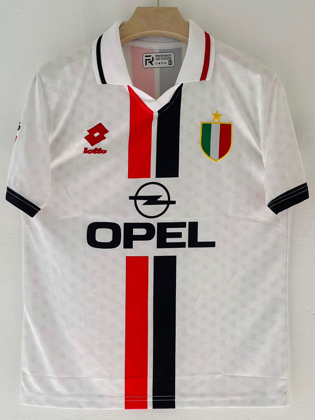 AC MILAN 1995 - 1996 COLLAR AWAY JERSEY EMBROIDERY PREMIUM MALDINI