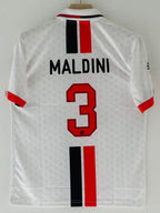 AC MILAN 1995 - 1996 COLLAR AWAY JERSEY EMBROIDERY PREMIUM MALDINI