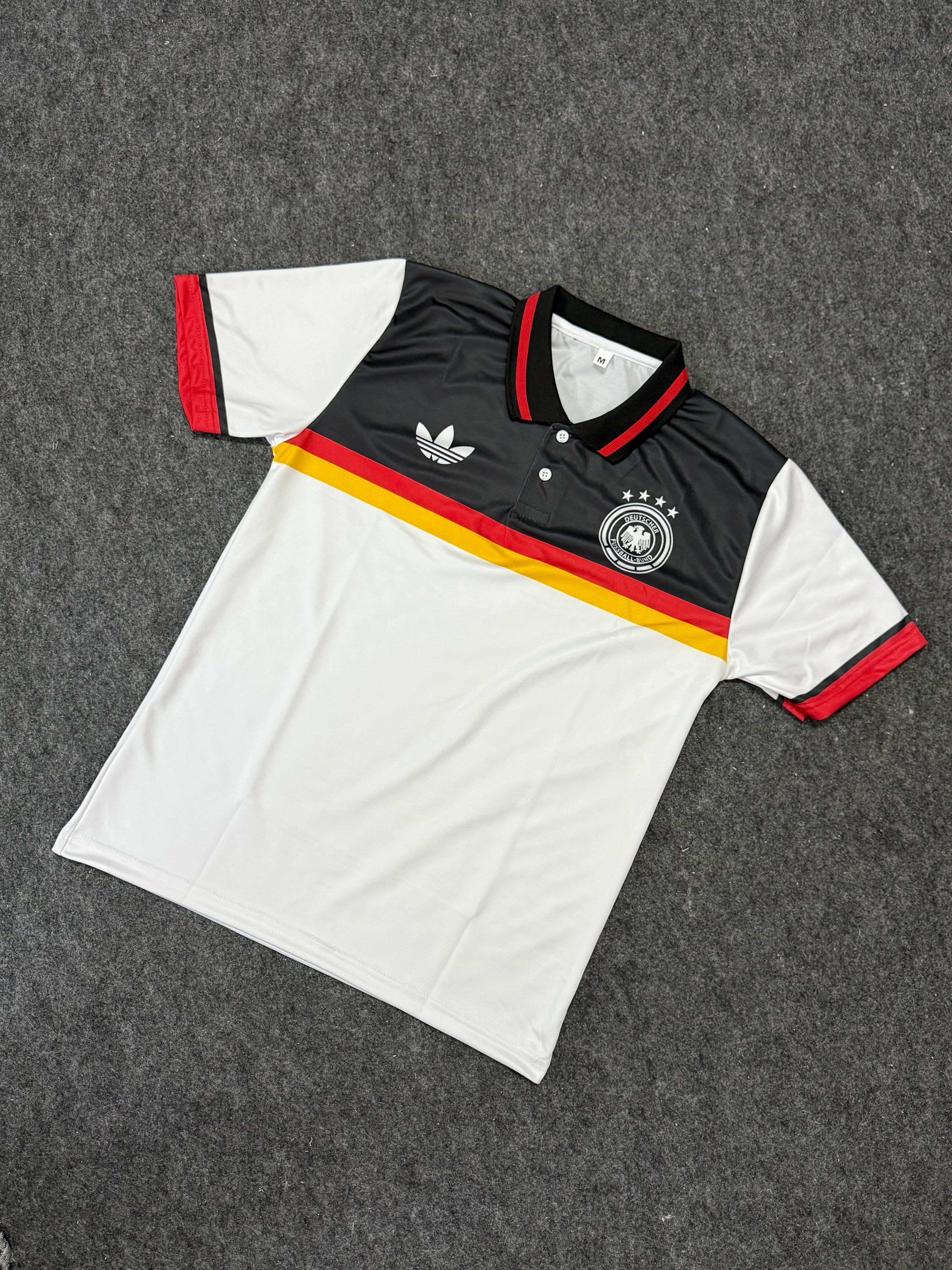 GERMANY 1990 COLLAR HOME JERSEY RETRO