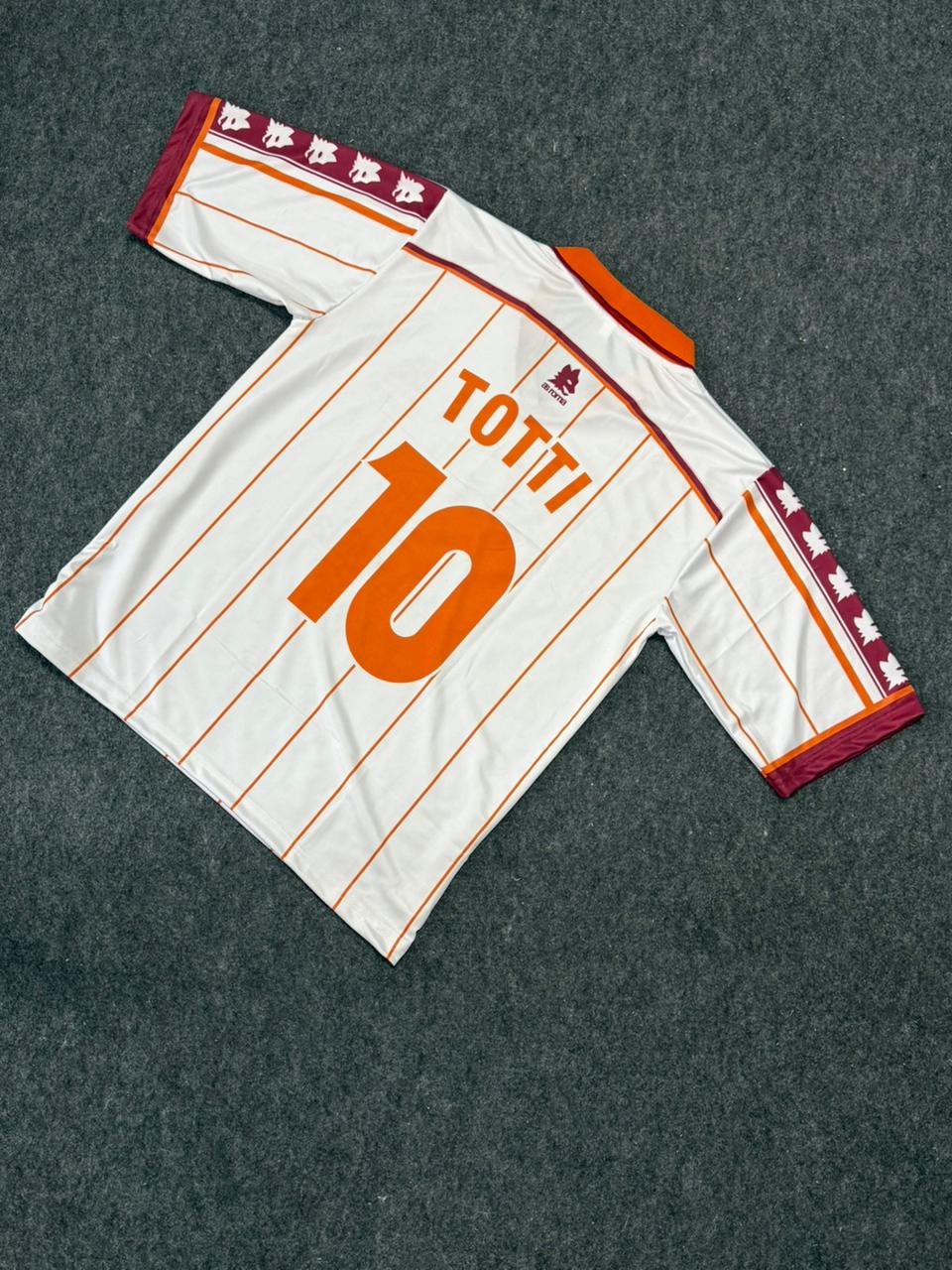 AS ROMA 1995 - 1996 FIVE SLEEVE AWAY JERSEY TOTTI