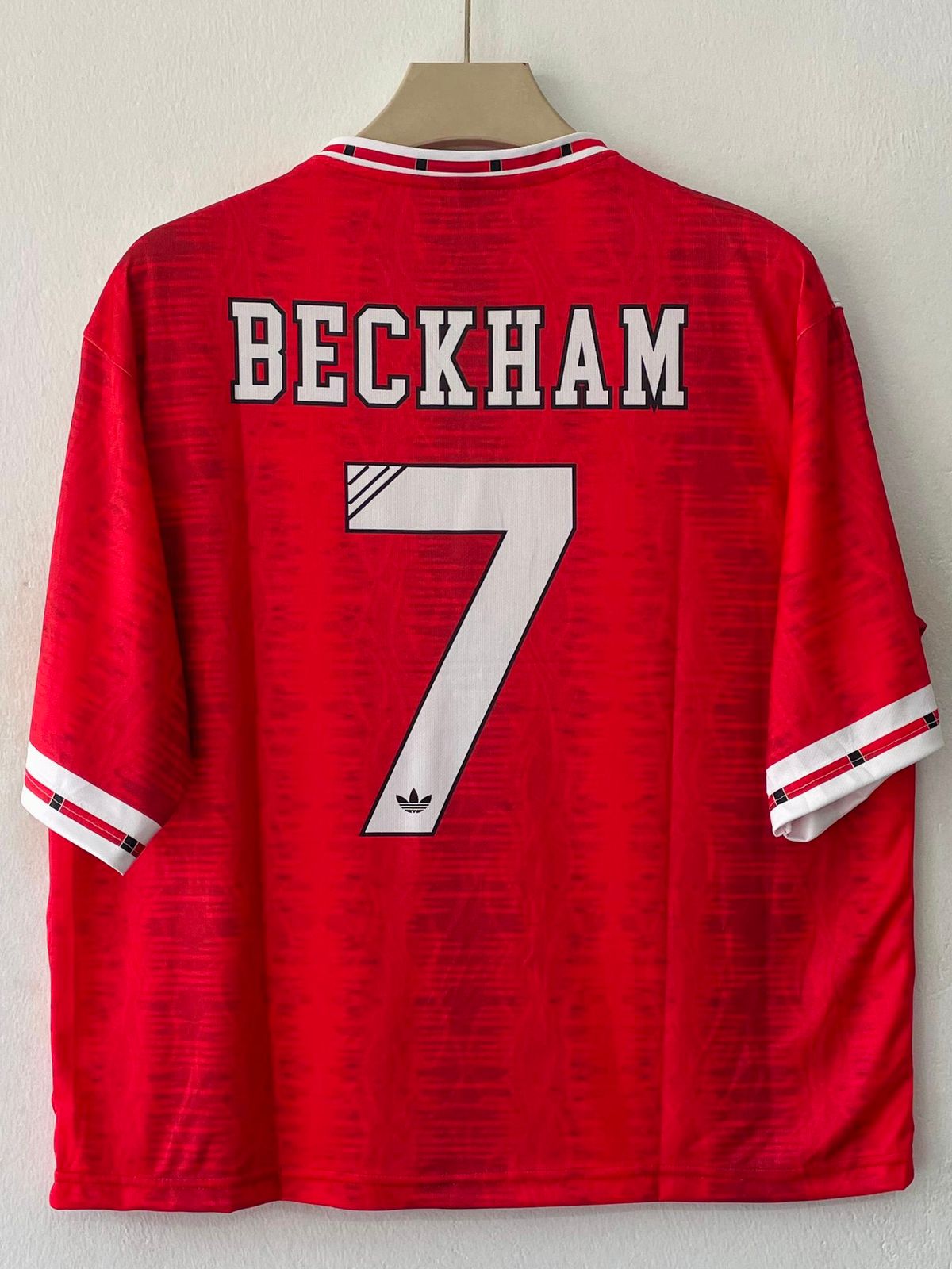 MANCHESTER UNITED 1990 FIVE SLEEV RETRO HOME JERSEY BECKHAM