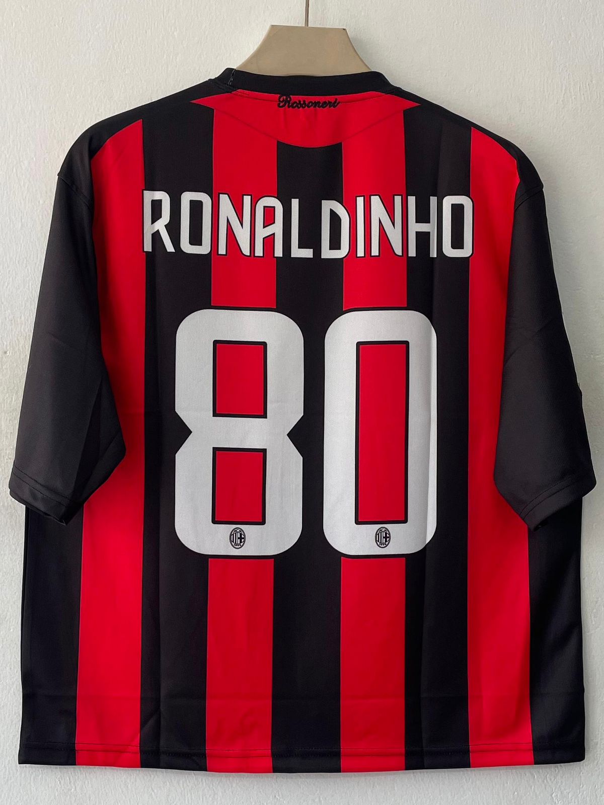 AC MILAN 2008 - 2009 FIVE SLEEVE HOME JERSEY RONALDINHO