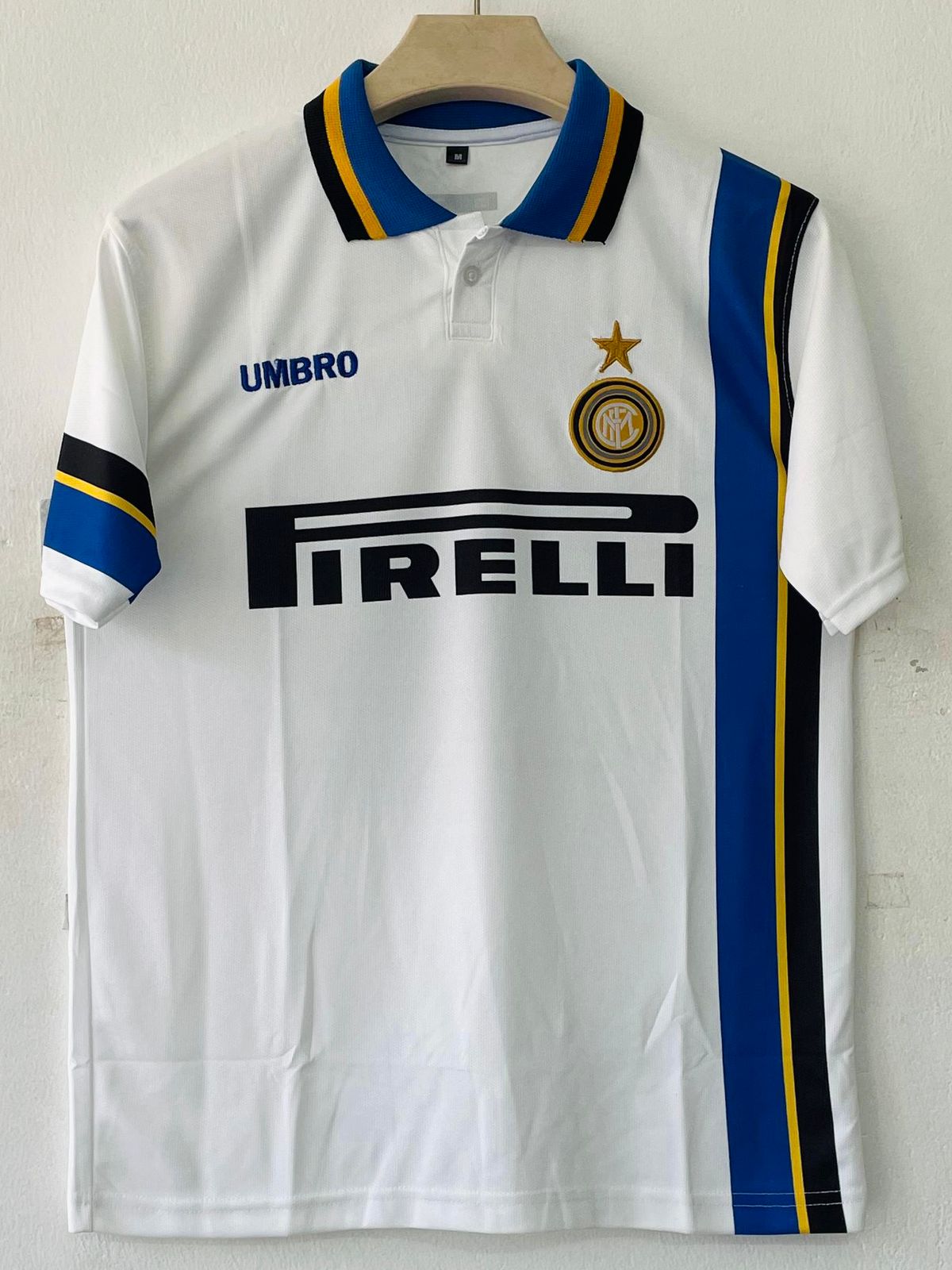 INTER MILAN 1997 - 1998 COLLAR AWAY JERSEY EMBROIDERY RONALDO #10