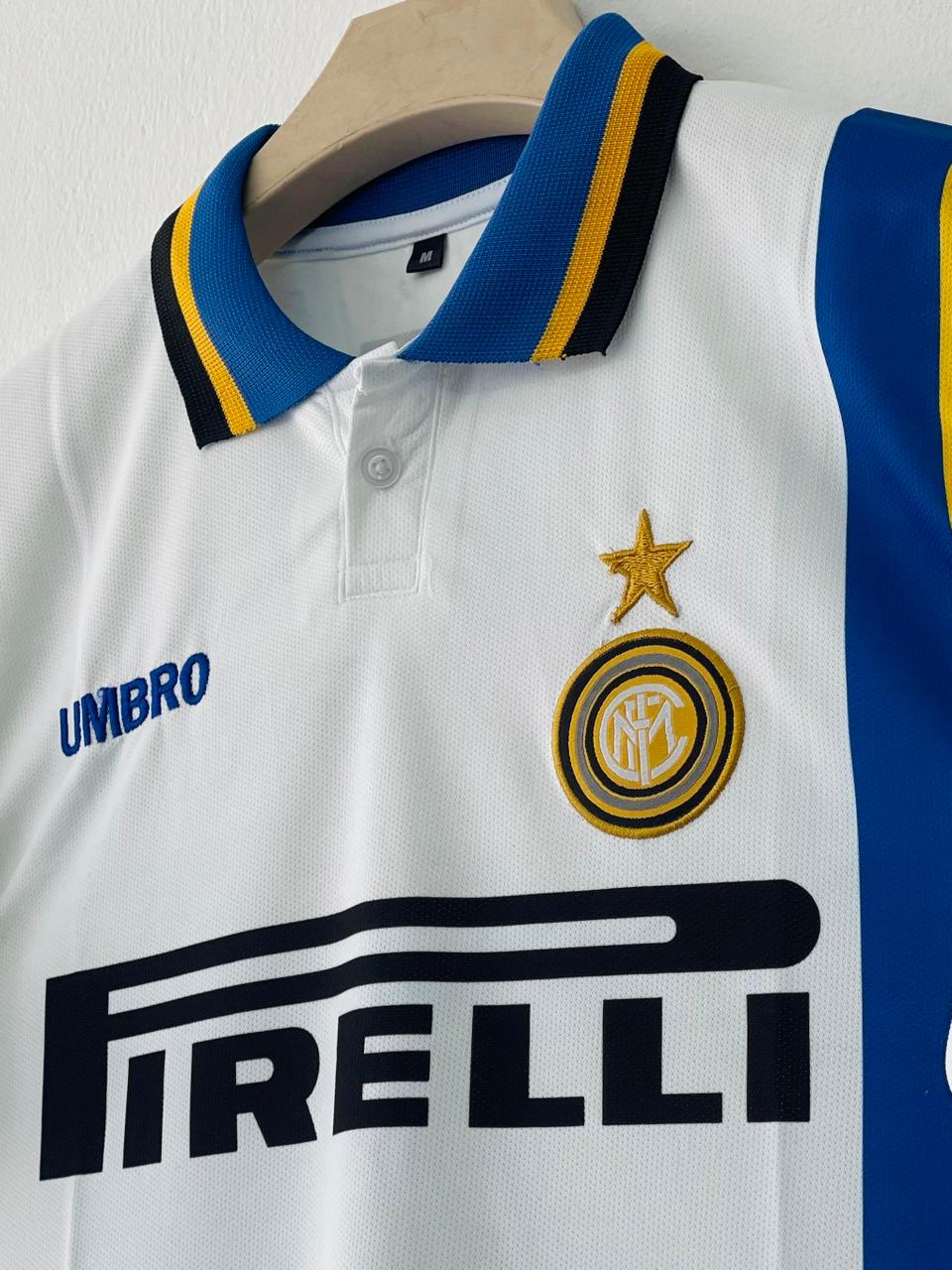 INTER MILAN 1997 - 1998 COLLAR AWAY JERSEY EMBROIDERY RONALDO #10