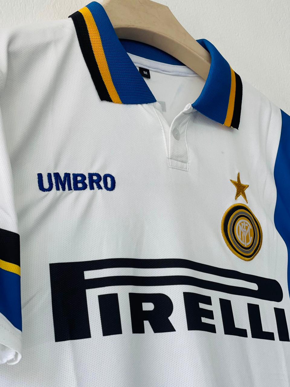 INTER MILAN 1997 - 1998 COLLAR AWAY JERSEY EMBROIDERY RONALDO #10