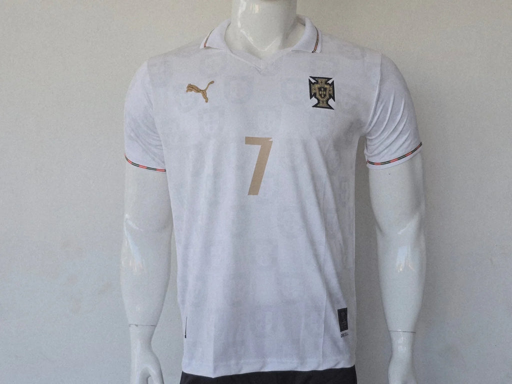 PORTUGAL 2025 - 2026 AWAY JERSEY WHITE EMBROIDERY RONALDO