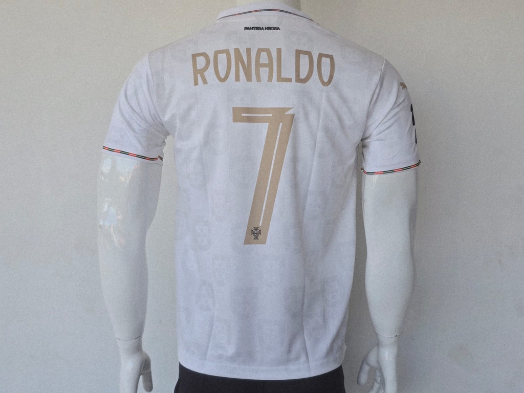 PORTUGAL 2025 - 2026 AWAY JERSEY WHITE EMBROIDERY RONALDO