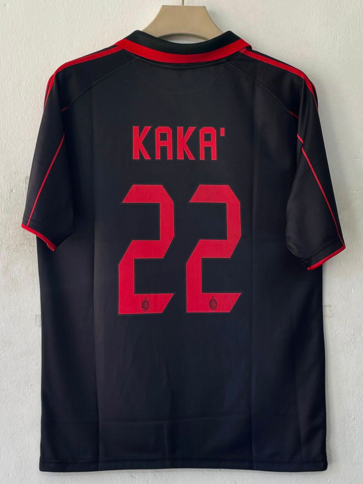 AC MILAN 2005 - 2006 COLLAR THIRD JERSEY EMBROIDERY PREMIUM  KAKA