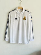 REAL MADRID 2002 - 03 HOME KIT ZIDANE FULL SLEEVE POLO EMBROIDERY PREMIUM