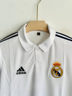 REAL MADRID 2002 - 03 HOME KIT ZIDANE FULL SLEEVE POLO EMBROIDERY PREMIUM