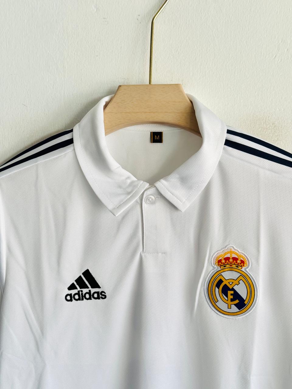 REAL MADRID 2002 - 03 HOME KIT ZIDANE FULL SLEEVE POLO EMBROIDERY PREMIUM