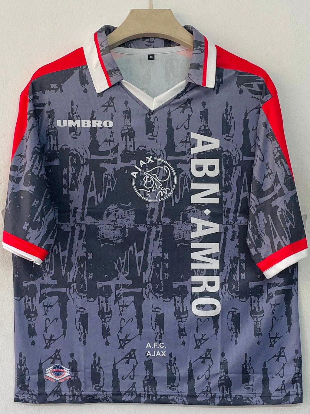 AJAX 1996 - 1997 COLLAR FIVE SLEEVE AWAY JERSEY LITMANEN