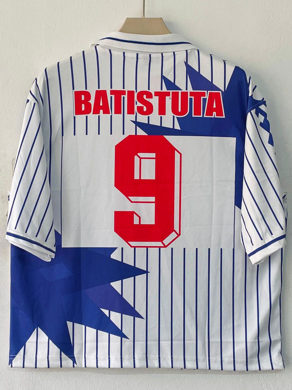 FIORENTINA 1991 - 1992 AWAY JERSEY FIVE SLEEVE BATISTUTA