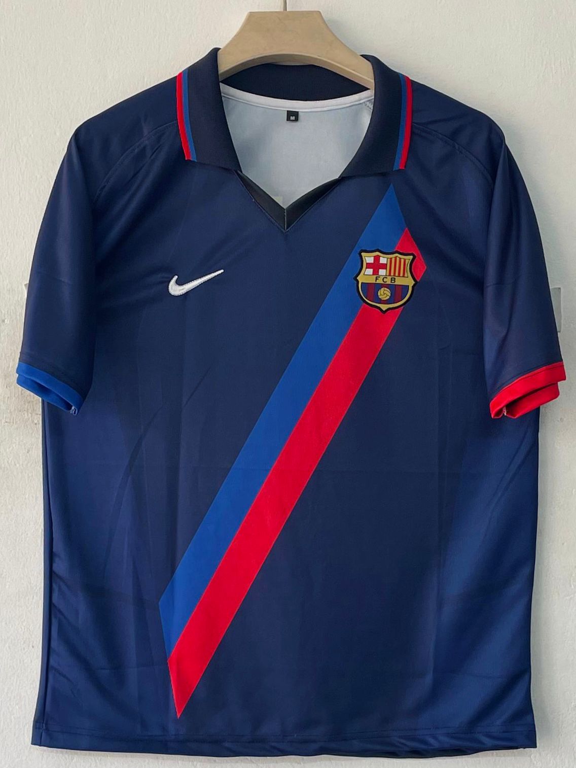 FC BARCELONA 2002 - 2003 COLLAR AWAY JERSEY EMBROIDERY RONALDINHO