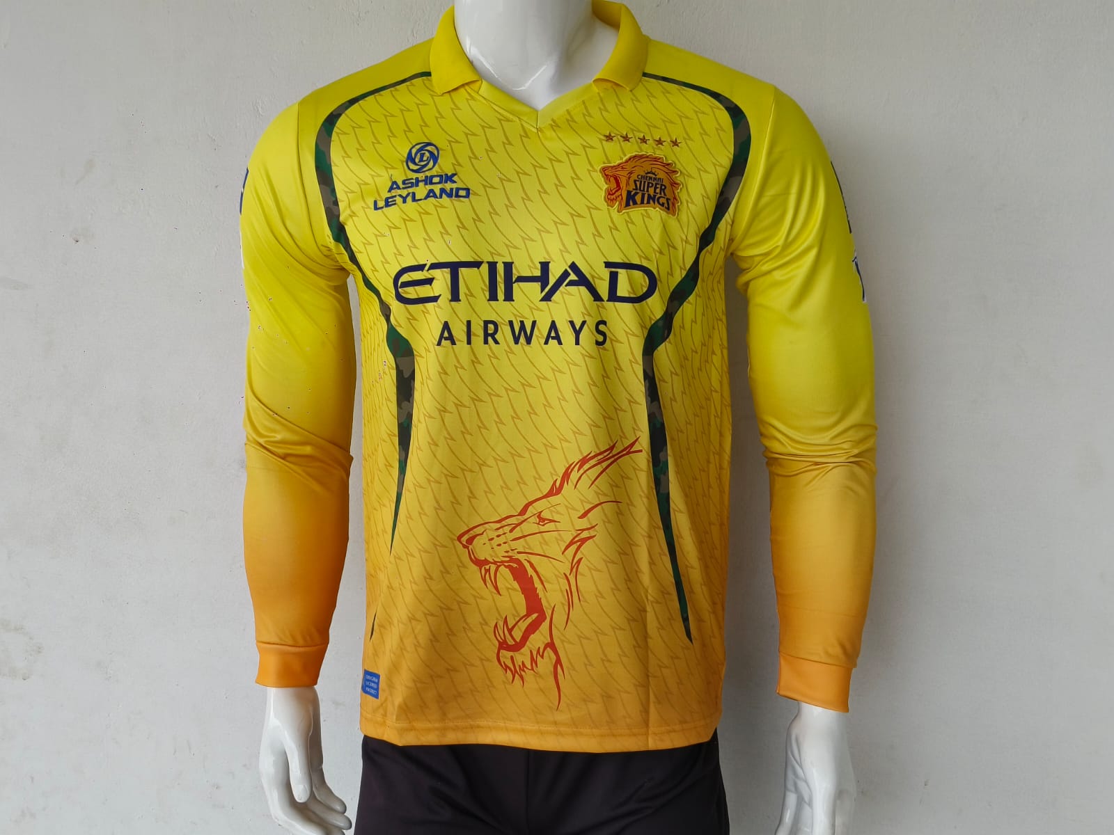 CHENNAI SUPER KINGS 2026 FULL SLEEVE EMBROIDERY JERSEY SANJU SAMSON