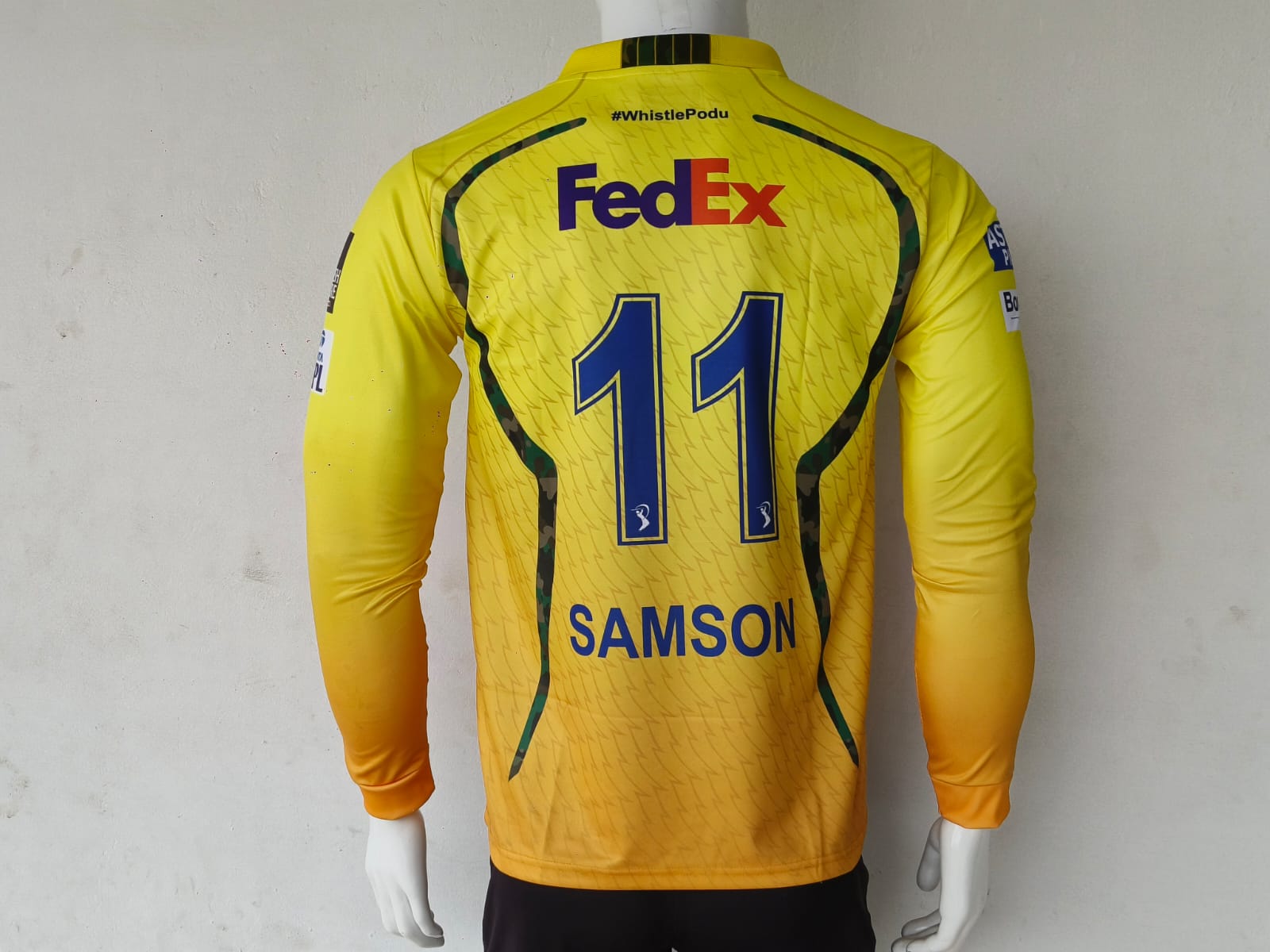 CHENNAI SUPER KINGS 2026 FULL SLEEVE EMBROIDERY JERSEY SANJU SAMSON