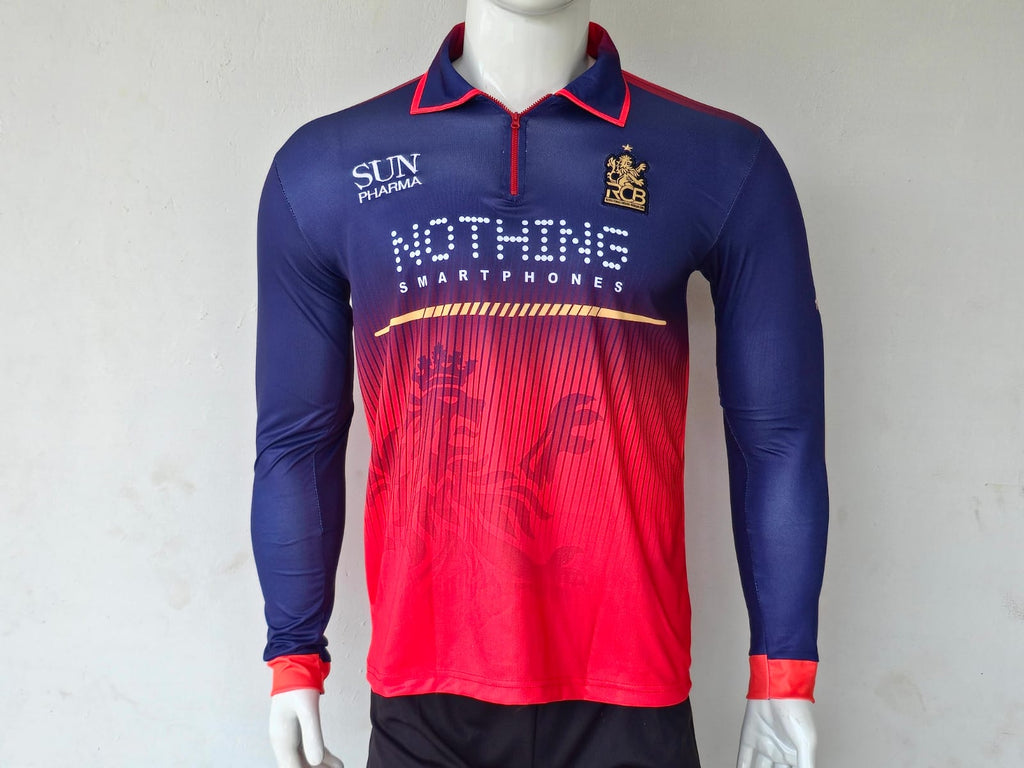 RCB 2026 COLLAR FULL SLEEVE EMBROIDERY WITHOUT NAME