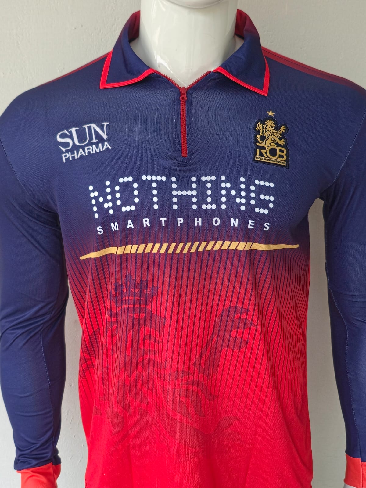 RCB 2026 COLLAR FULL SLEEVE EMBROIDERY WITHOUT NAME