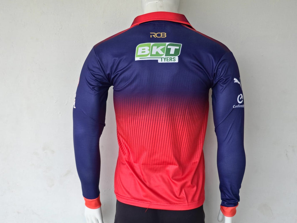 RCB 2026 COLLAR FULL SLEEVE EMBROIDERY WITHOUT NAME