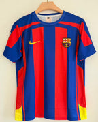 FC BARCELONA 2005 - 2006 HOME JERSEY EMBROIDERY MESSI