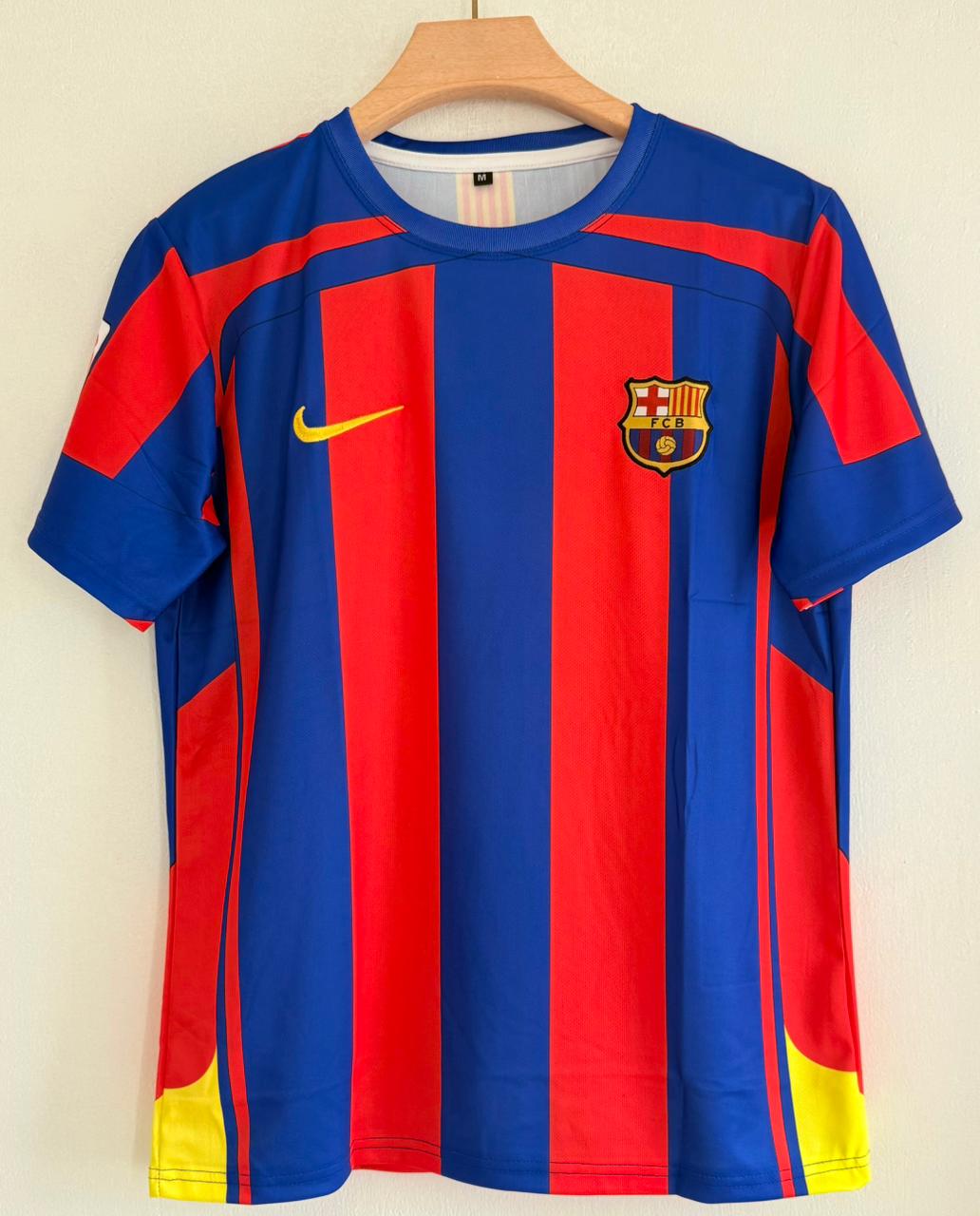 FC BARCELONA 2005 - 2006 HOME JERSEY EMBROIDERY MESSI