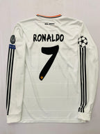 REAL MADRID 2013 - 2014 HOME JERSEY FULL SLEEVE EMBROIDERY RONALDO