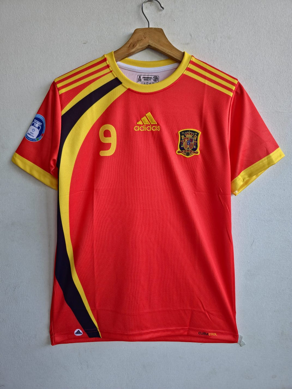 SPAIN 2009 HOME JERSEY EMBROIDERY TORRES