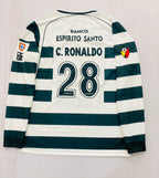 SPORTING 2001 - 2003 FULL SLEEVE HOME JERSEY EMBROIDERY RONALDO