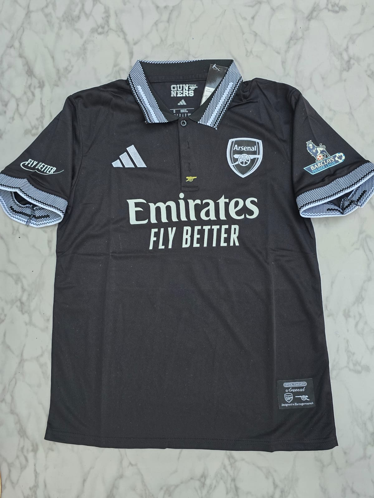 ARSENAL CONCEPT POLO JERSEY BLACK IMPORTED (MV)