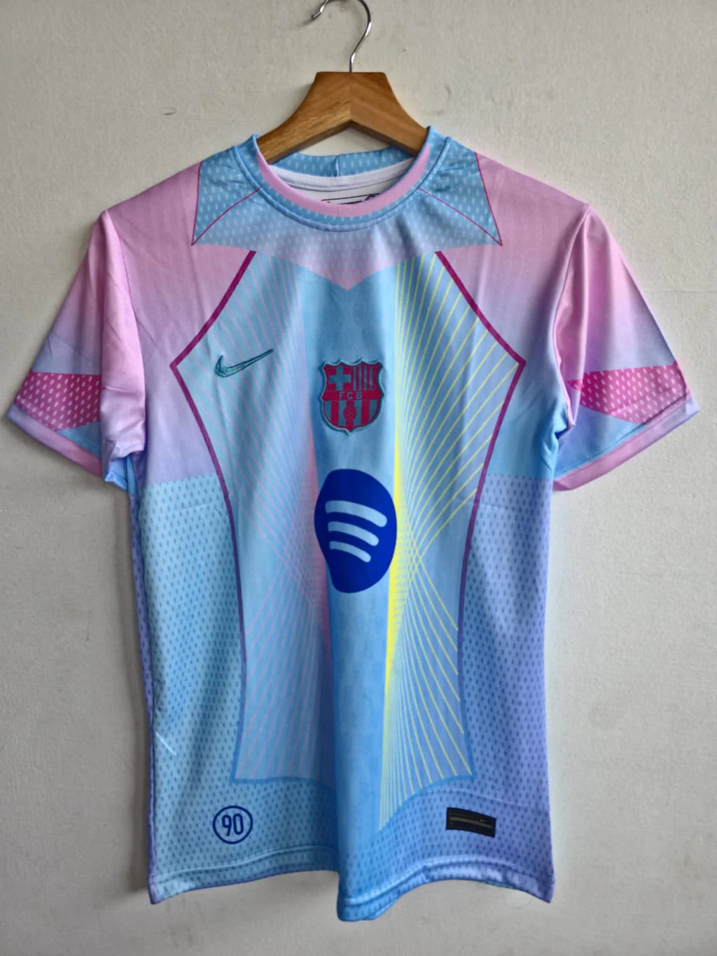 FC BARCELONA 2025 - 2026 SPECIAL EDITION EMBROIDERY LIGHT BLUE AND PINK LAMINE YAMAL