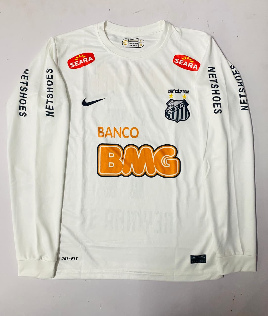 SANTOS 2012 -2013 HOME JERSEY FULL SLEEVE EMBROIDERY NEYMAR
