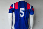 FRANCE 1992 - 1994 HOME JERSEY EMBRODIERY FEATURING NO:5