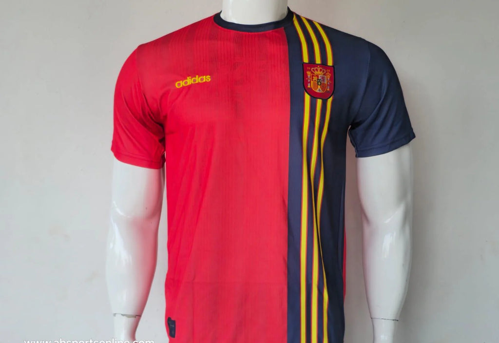 SPAIN 1996 RETRO HOME JERSEY EMBROIDERY TORRES