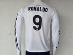 REAL MADRID 2009 - 2010 FULL SLEEVE HOME JERSEY EMBROIDERY RONALDO