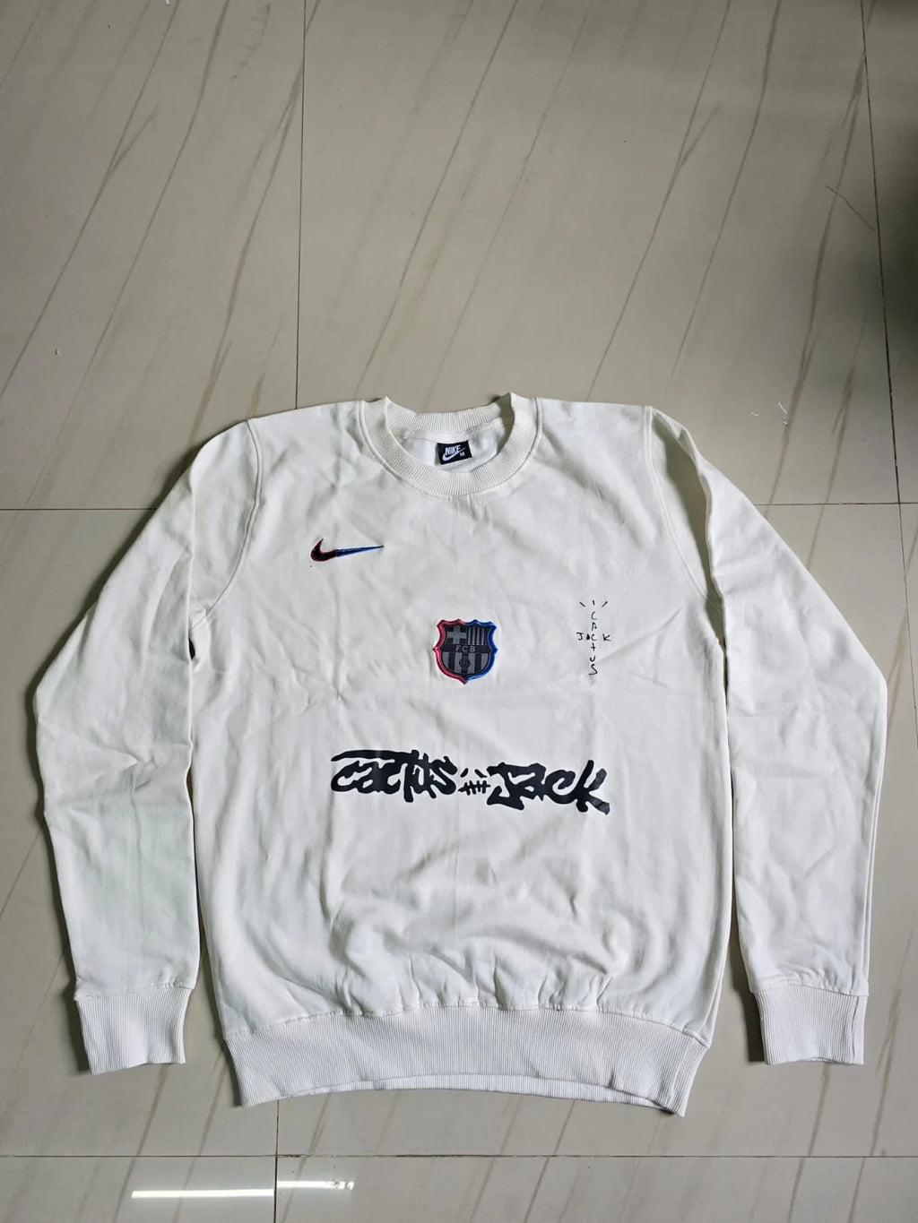 FC BARCELONA TRAVIS SCOTT HOODIE T SHIRT PREMIUM EMBROIDERY