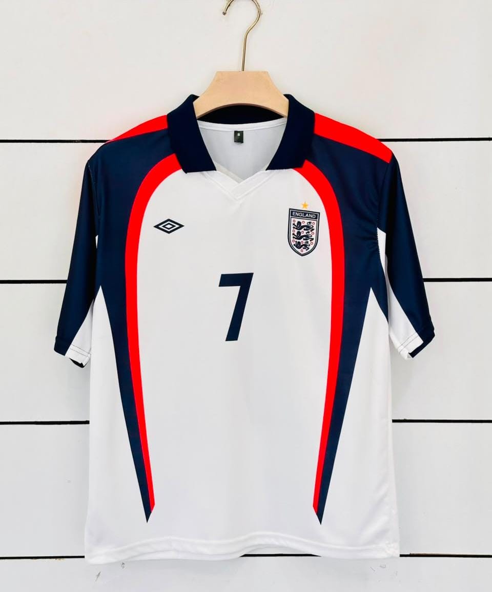ENGLAND RETRO POLLO FIVE SLEEVE JERSEY BECKHAM