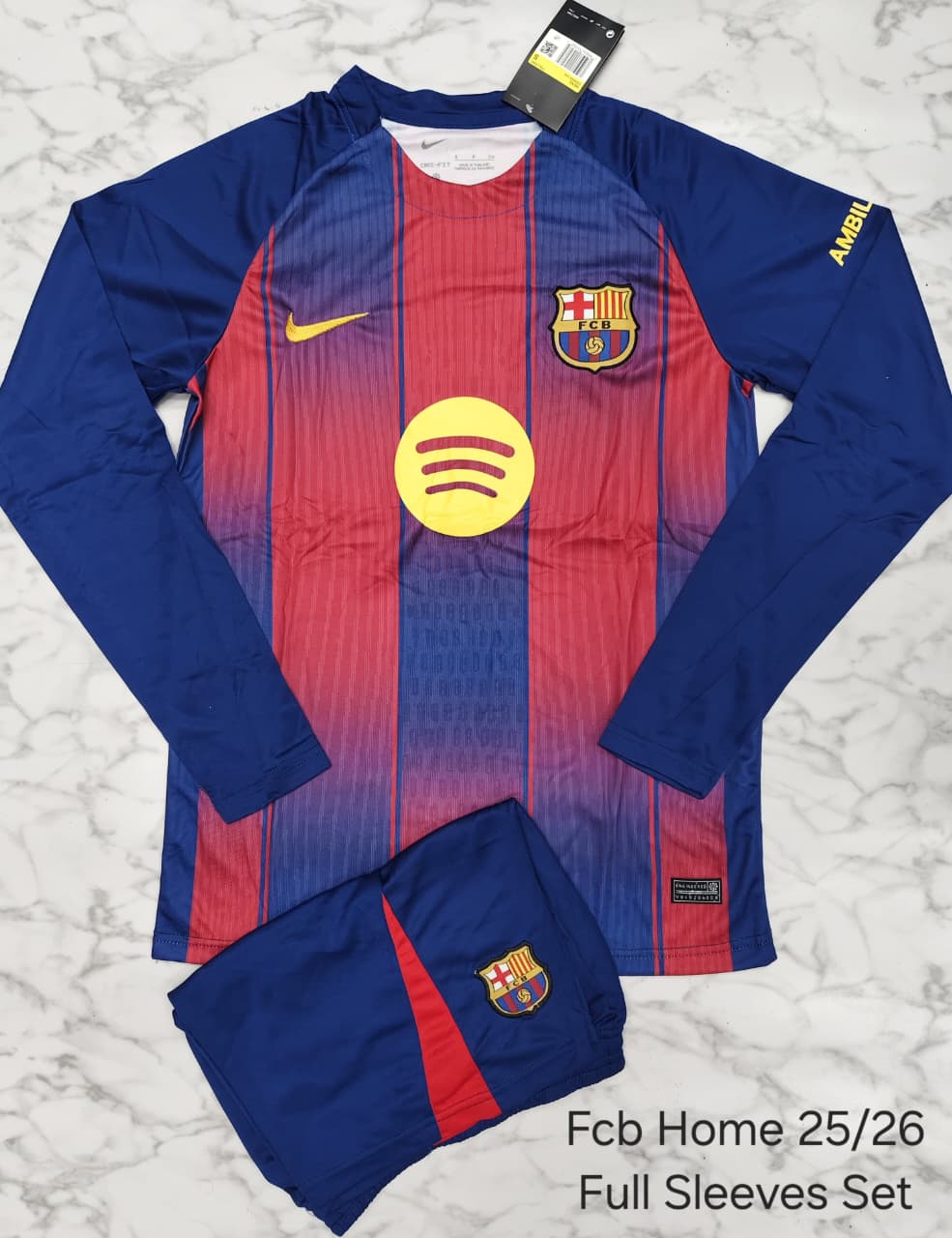 BARCELONA 2025 - 2026 HOME JERSEY FULL SLEEVE (MV)