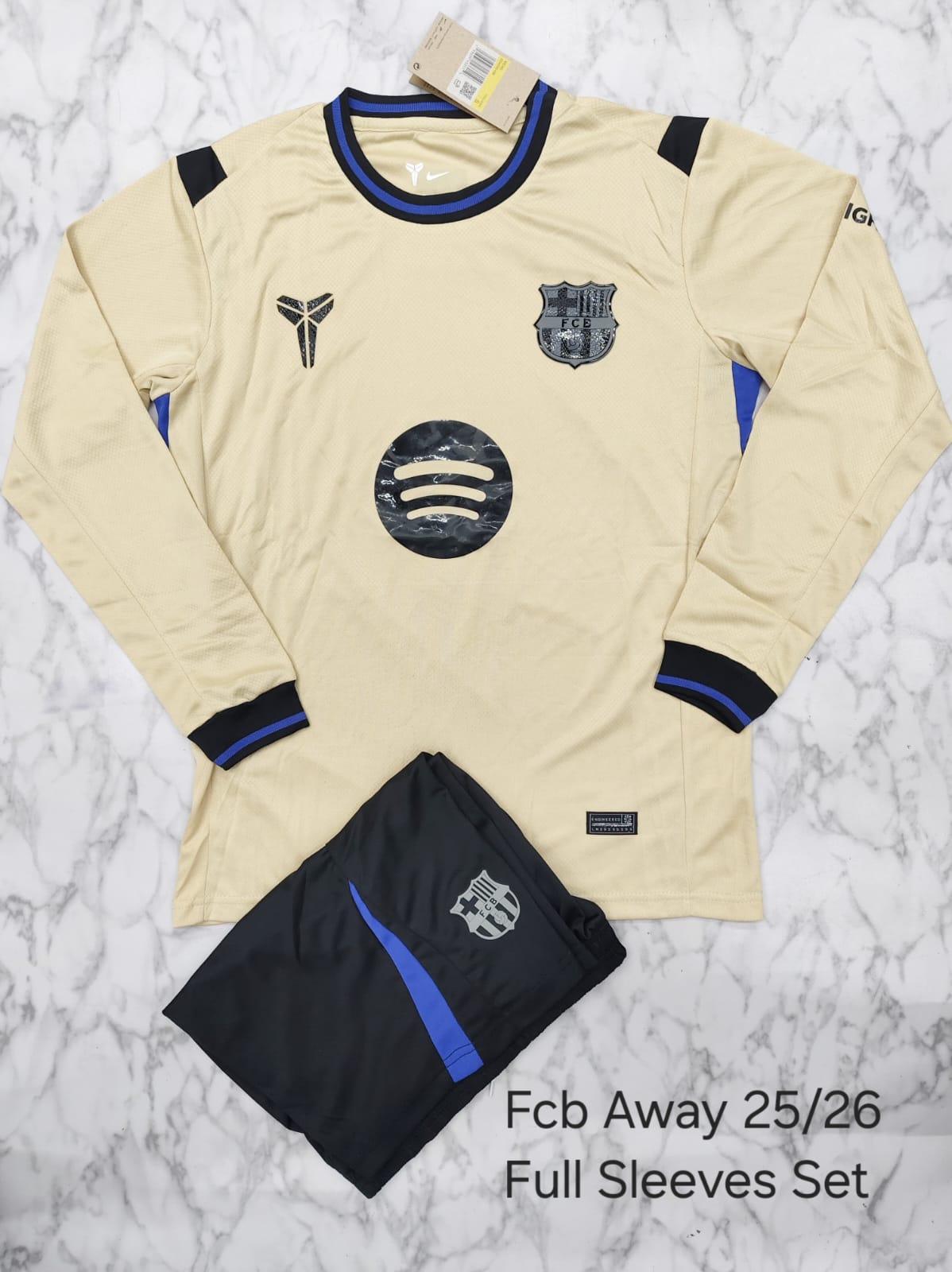 FC BARCELONA 2025 - 2026 AWAY JERSEY FULL SLEEVE (MV)