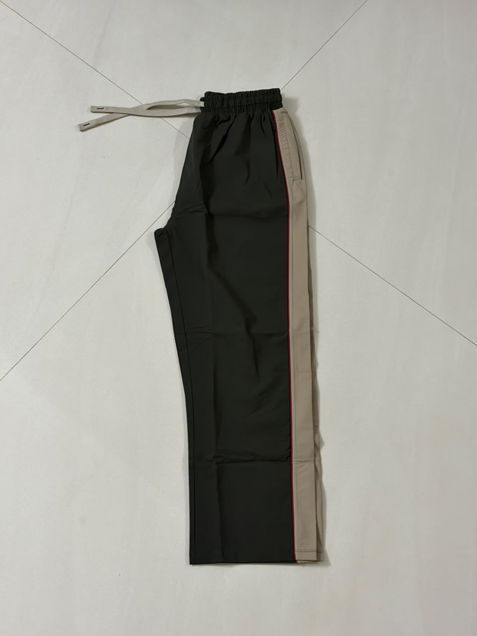 URBAN EDGE PREMIUM TRACK PANTS -  GREEN & BEIGE