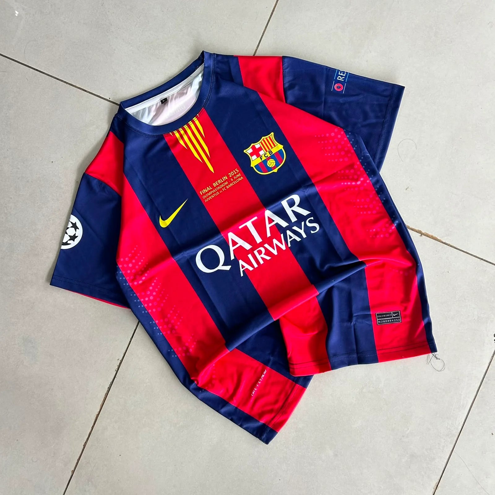 FC BARCELONA 2014 - 2015 HOME JERSEY PREMIUM RETRO MESSI
