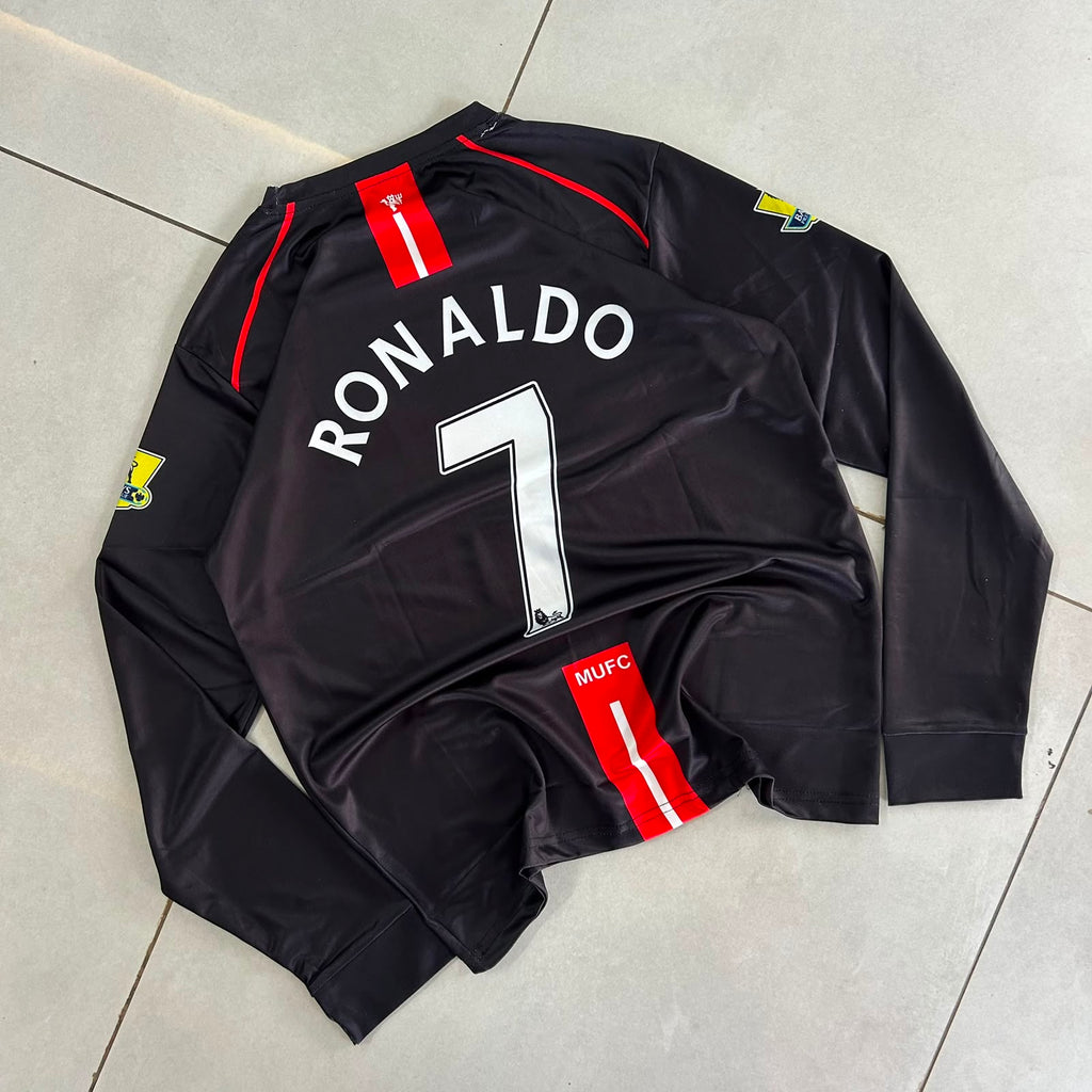 MANCHESTER 2007 - 2008 AWAY JERSEY PREMIUM FULL SLEEVE EMROIDERY RONALDO