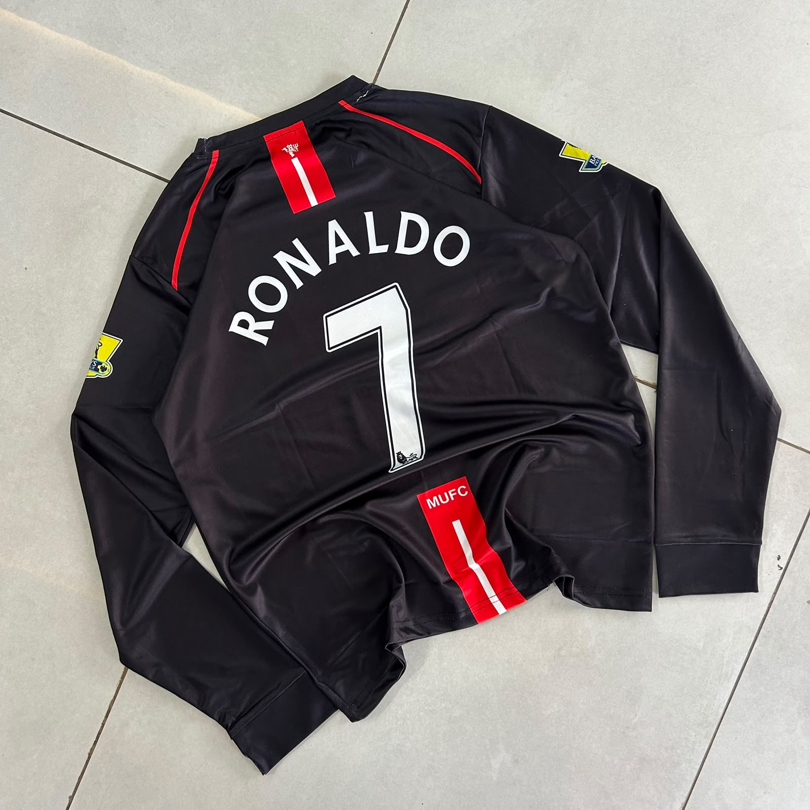 MANCHESTER 2007 - 2008 AWAY JERSEY PREMIUM FULL SLEEVE EMROIDERY RONALDO
