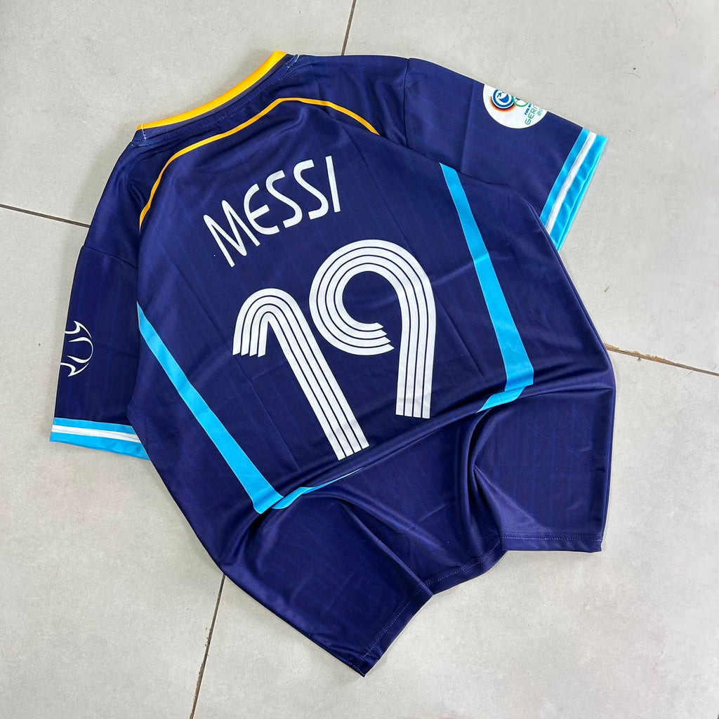 ARGENTINA 2006 WORLD CUP PREMIUM RETRO EMBROIDERY AWAY JERSEY MESSI