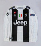 JUVENTUS 2018 - 2019 HOME JERSEY FULL SLEEVE EMBROIDERY RONALDO