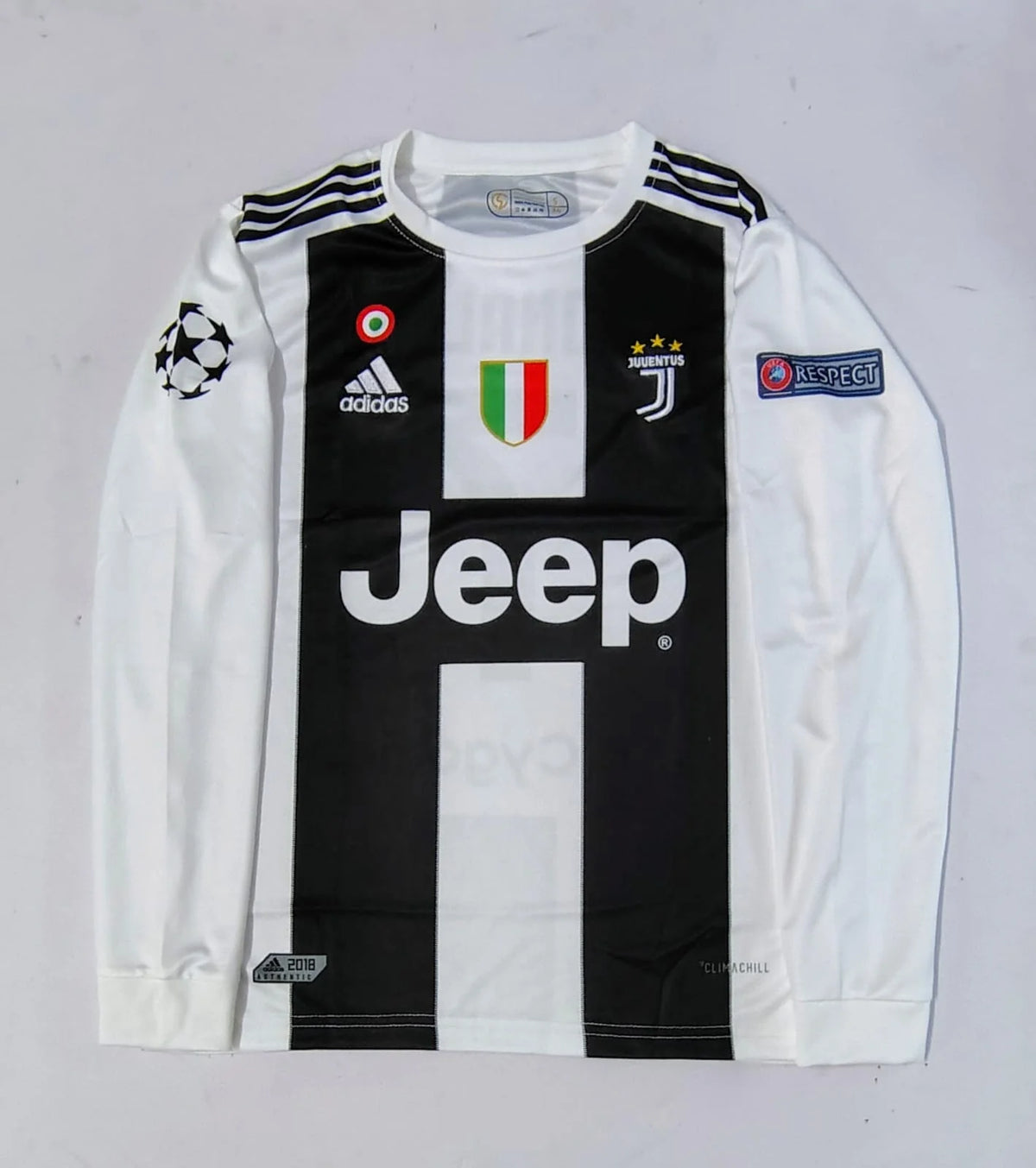 JUVENTUS 2018 - 2019 HOME JERSEY FULL SLEEVE EMBROIDERY RONALDO