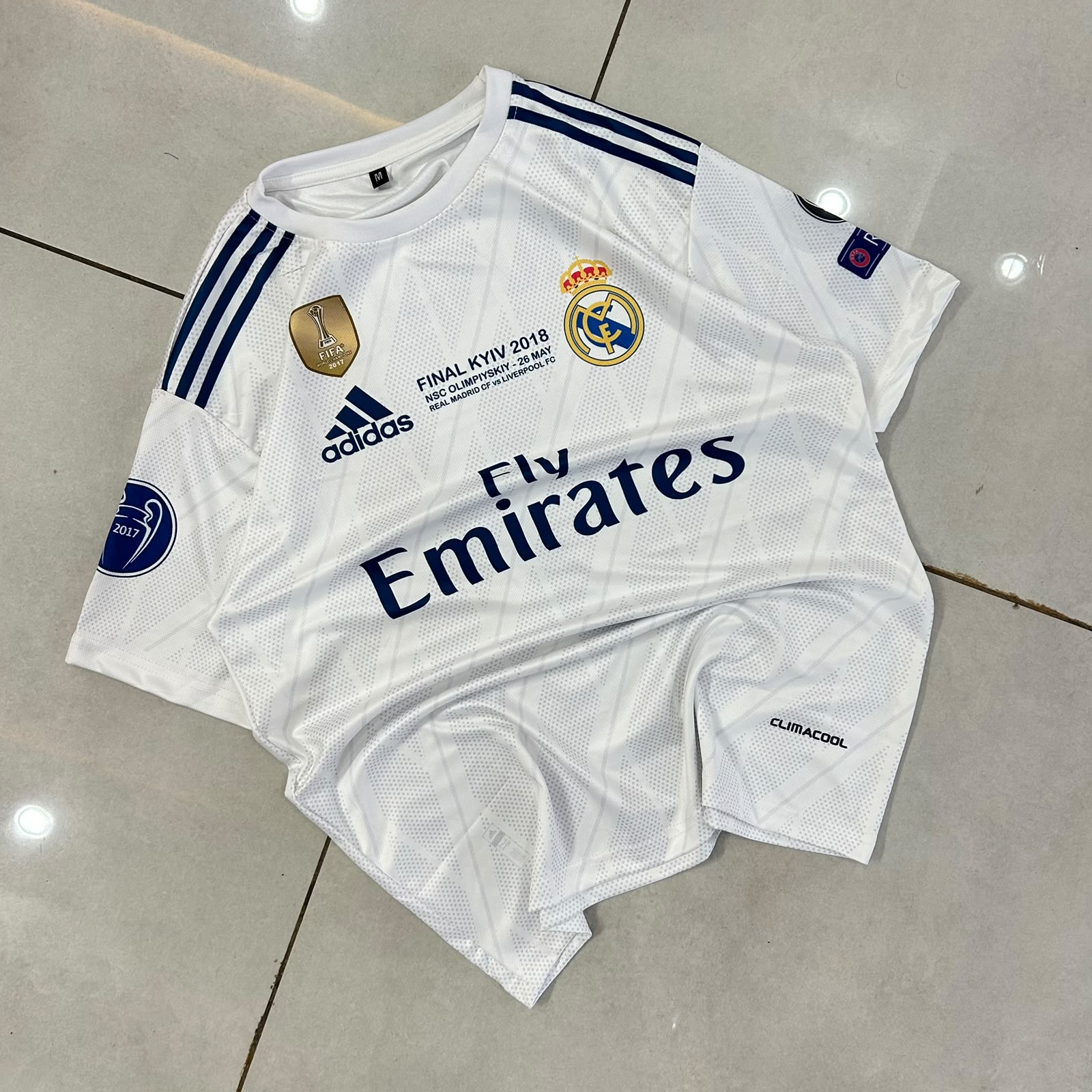 REAL MADRID 2018 FINAL HOME JERSEY PREMIUM  RONALDO