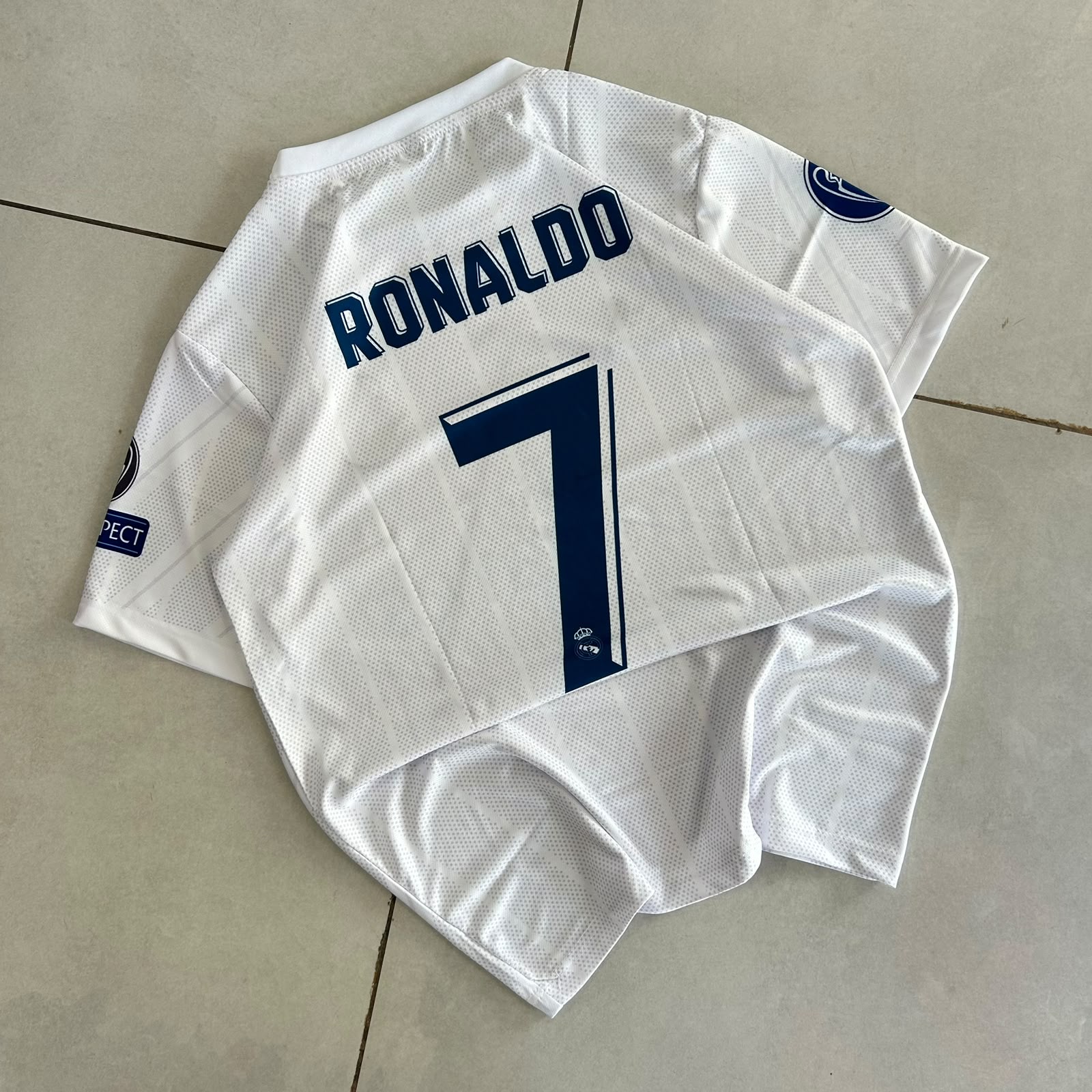 REAL MADRID 2018 FINAL HOME JERSEY PREMIUM EMBROIDERY RONALDO
