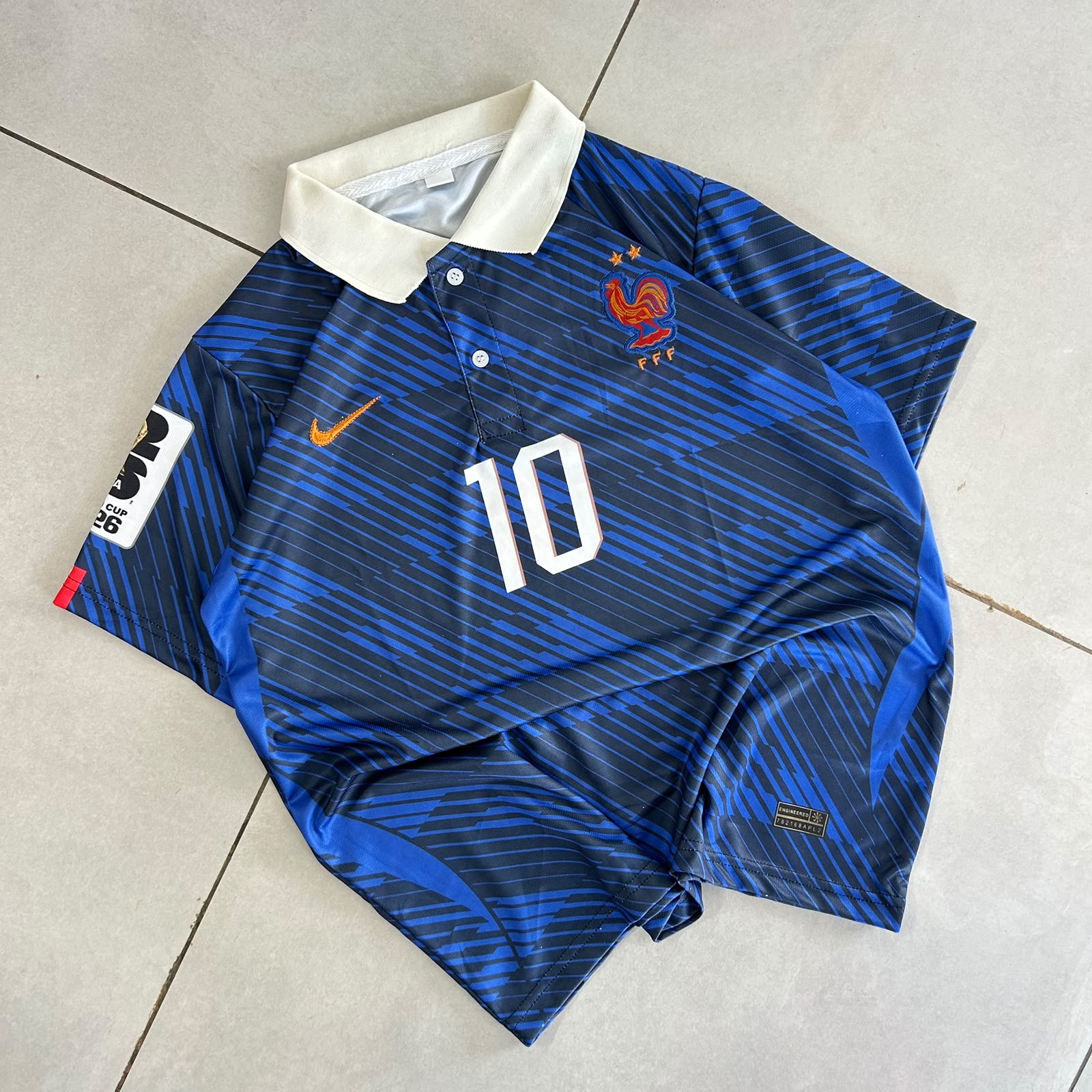 FRANCE 2026 WORLD CUP HOME JERSEY COLLAR SIGNATURE EMBROIDERY MBAPPE