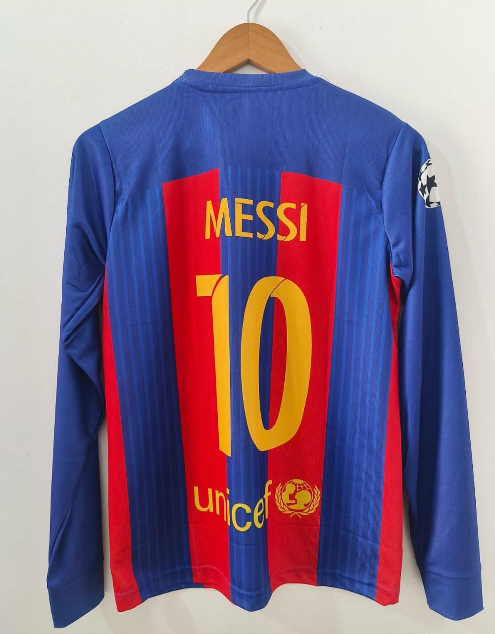 FC BARCELONA 2016 - 2017 FULL SLEEVE EMBROIDERY HOME JERSEY MESSI