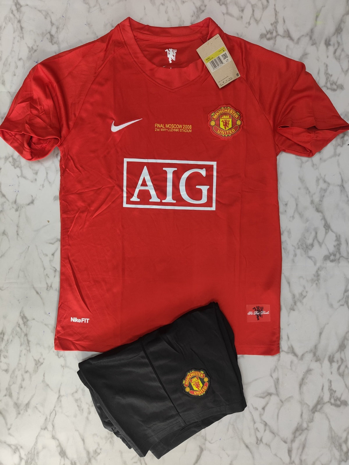 MANCHESTER UNITED 2007 - 2008 RETRO HOME KIT IMPORTED
